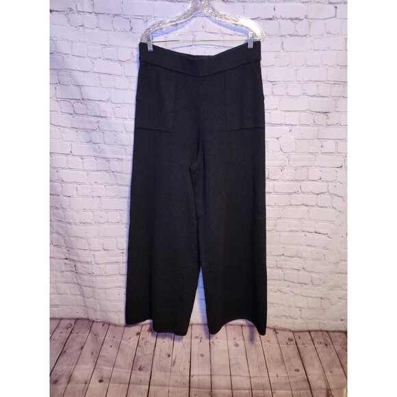 The Drop Sweater Pant Womens XL Black Cynthia Wide Leg Pull On Relaxed Fit - Picture 2 of 10